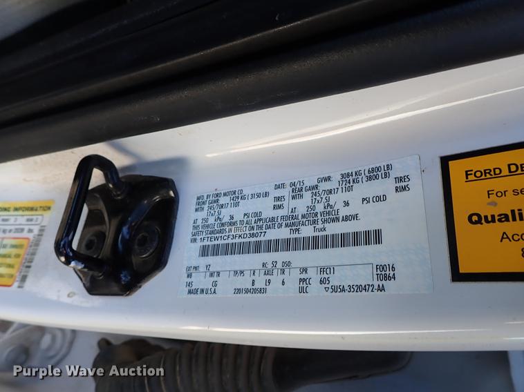 image for item DG2901 2015 Ford F150 SuperCrew pickup truck