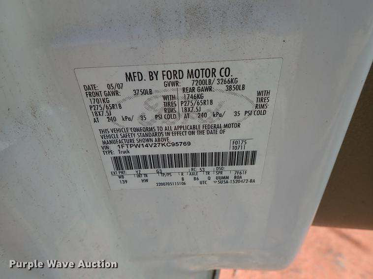 image for item DG2909 2007 Ford F150 SuperCrew pickup truck