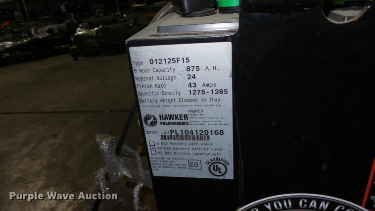 image for item EM9302 Hawker 012125F15 forklift battery