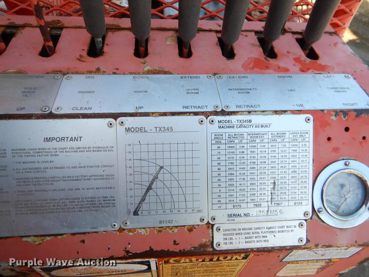 image for item ER9319 1994 Ford F800 digger derrick truck