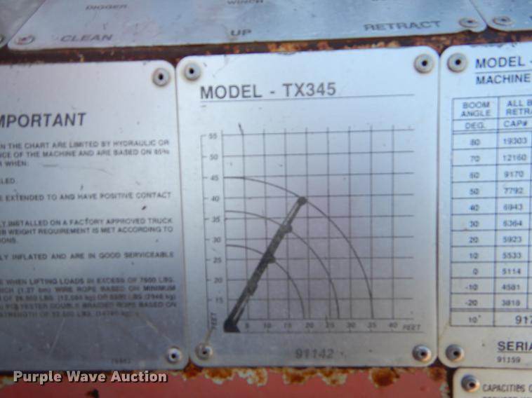 image for item ER9319 1994 Ford F800 digger derrick truck