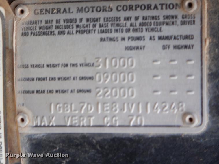 image for item ER9338 1988 Chevrolet C70 fire truck