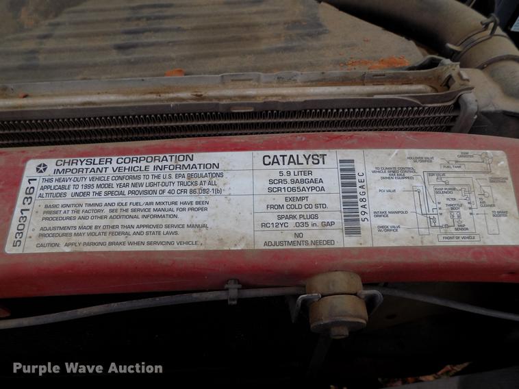 image for item FE9562 1995 Dodge Ram 2500 Ext. Cab pickup truck