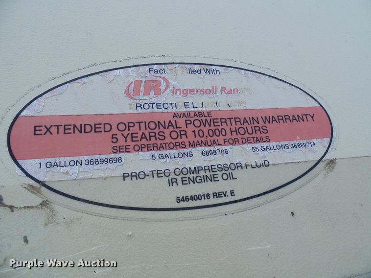 image for item DB2149 2007 Ingersoll Rand XP185 air compressor