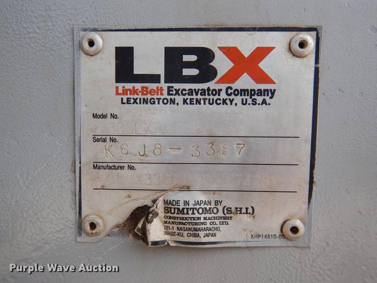 image for item DC5924 2008 Link Belt 330LX excavator