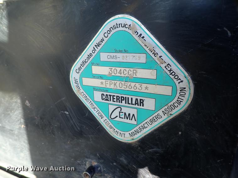 image for item DG2899 2008 Caterpillar 304C CR mini excavator