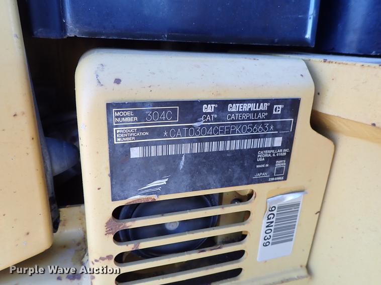 image for item DG2899 2008 Caterpillar 304C CR mini excavator