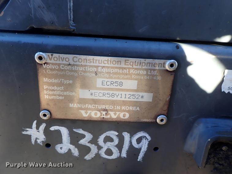 image for item DG2900 2006 Volvo ECR58 mini excavator