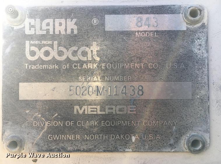 image for item DG2916 Bobcat 843 skid steer