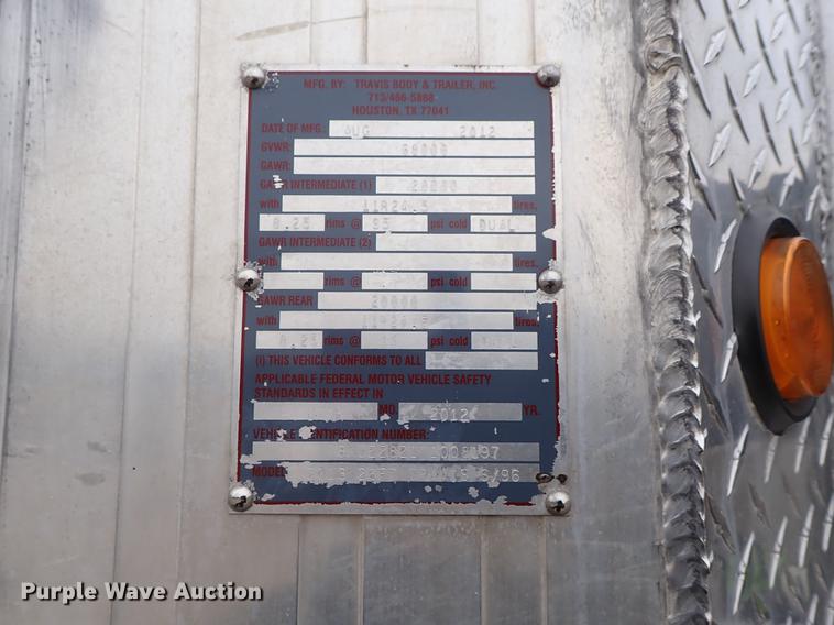 image for item DG2917 2013 Travis S/9628FT end dump trailer