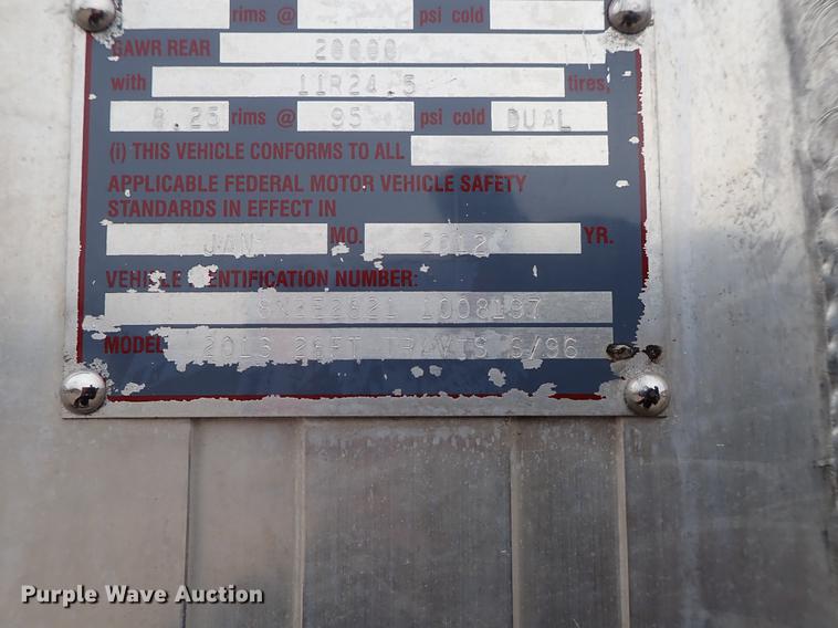 image for item DG2917 2013 Travis S/9628FT end dump trailer