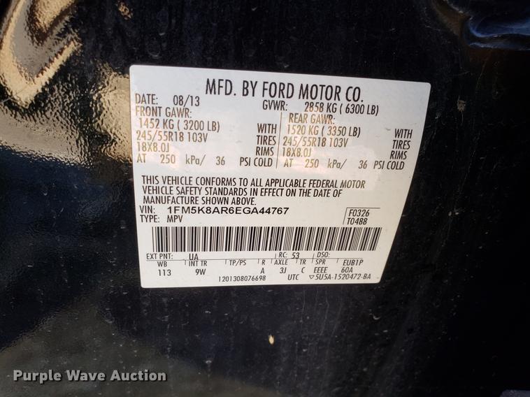 image for item AV9391 2014 Ford Explorer Police SUV