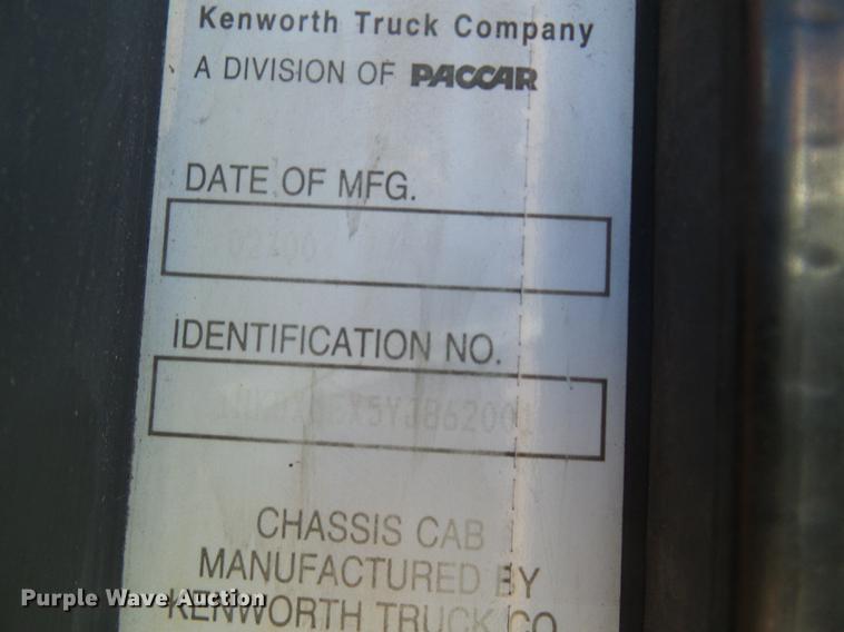 image for item DB2143 2000 Kenworth T800 scale certification truck