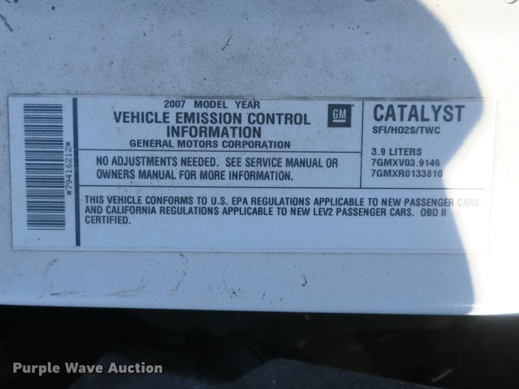 image for item DB8944 2007 Chevrolet Impala Police