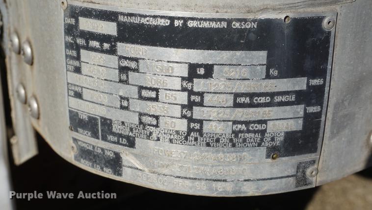 image for item DF1634 1999 Ford Econoline E350 box truck