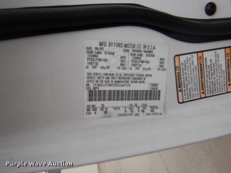 image for item DX9491 2002 Ford Explorer SUV