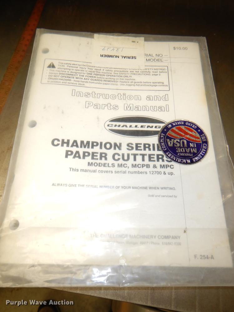 image for item EA9116 Challenge paper cutter