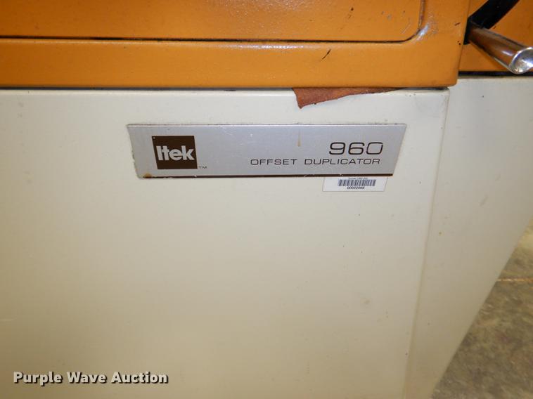 image for item EA9119 Itek 960 offset duplicator press