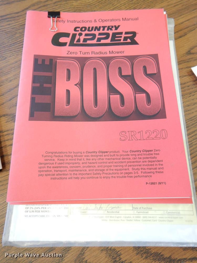 image for item EA9126 The Boss Country Clipper ZTR lawn mower