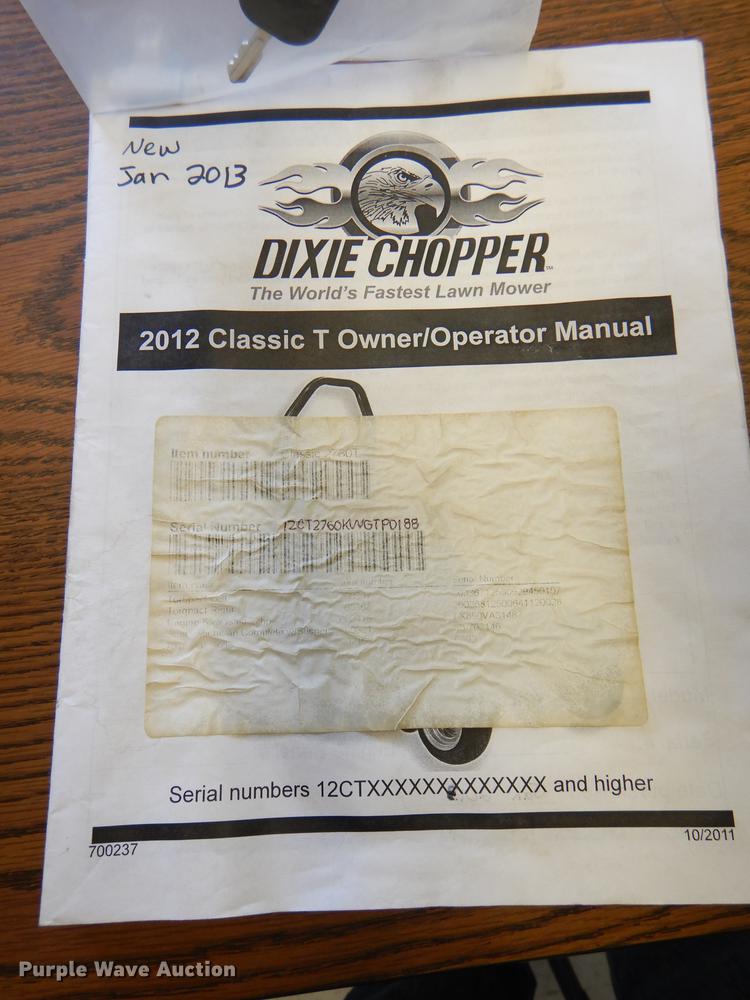 image for item EA9127 Dixie Chopper Classic 2760T  ZTR lawn mower
