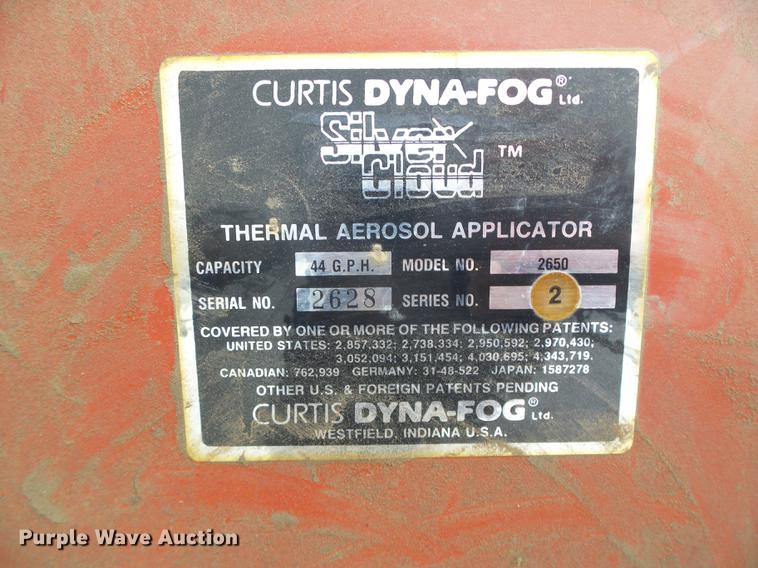 image for item EQ9027 Curtis Dyna-fog Silver Cloud fogger