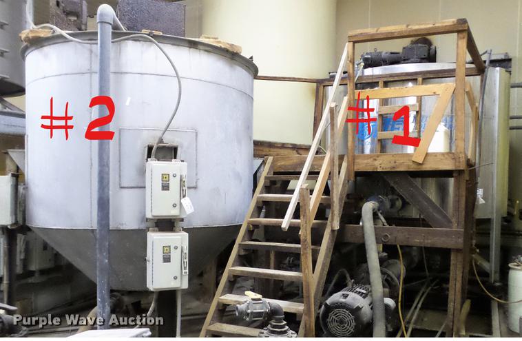 image for item DE4976 (2) stainless steel mixer tanks