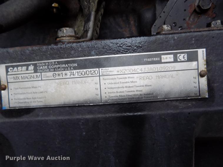 image for item FE9283 2001 Case IH MX200 Magnum MFWD tractor