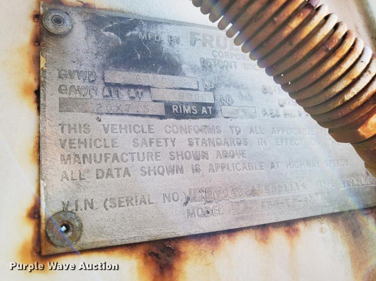 image for item AV9468 1981 Fruehauf dry van trailer