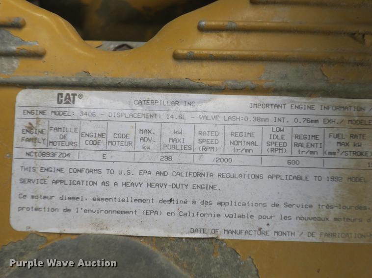 image for item DB8925 1992 Peterbilt 377 semi truck