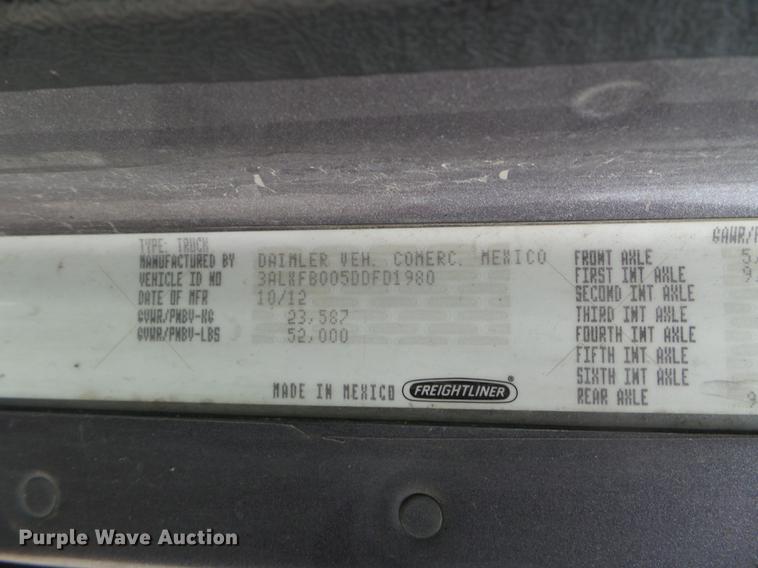 image for item EW9842 2013 Freightliner Coronado glider kit semi truck