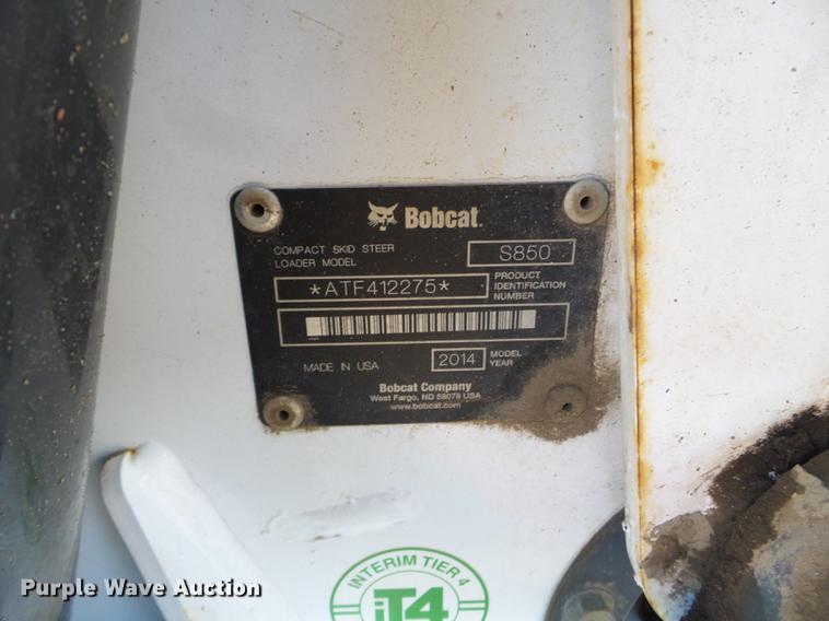 image for item DD0710 2014 Bobcat S850 skid steer
