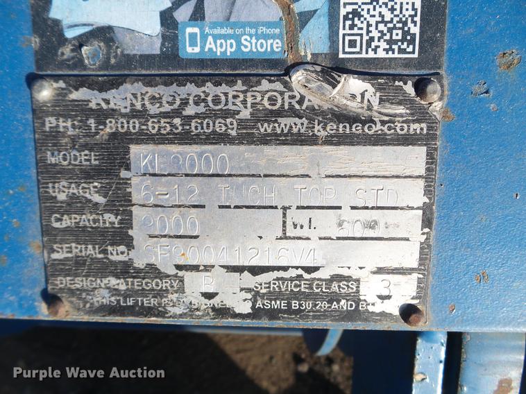 image for item DD0715 Kenco KL9000 barrier wall handler