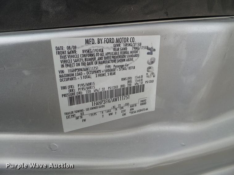 image for item DD0719 2010 Ford Focus