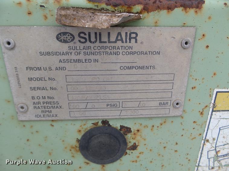 image for item DD0723 Sullair 185H air compressor