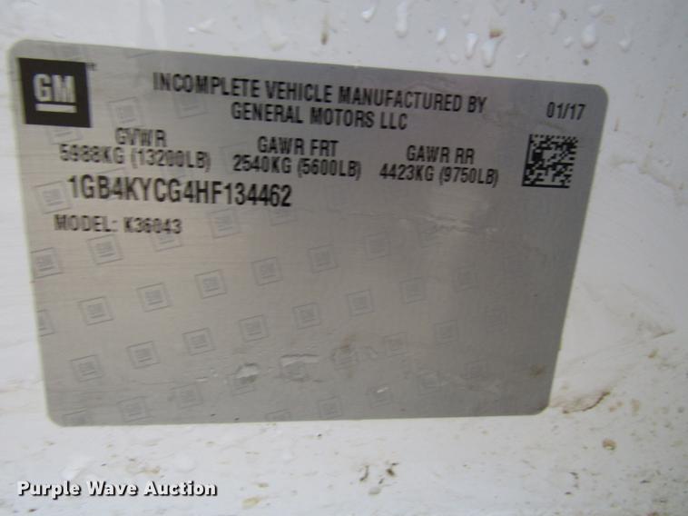 image for item DD0739 2017 Chevrolet Silverado 3500 Crew Cab flatbed pickup truck