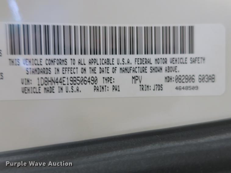 image for item DB8916 2009 Dodge Grand Caravan SE van