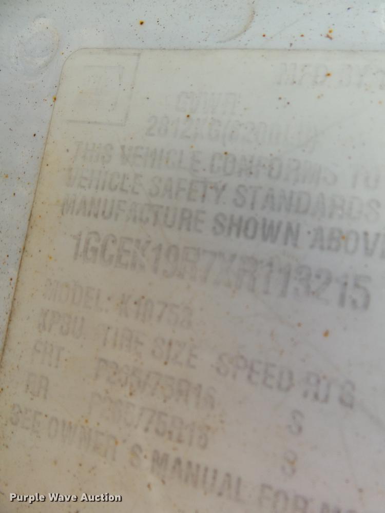 image for item DD2378 1999 Chevrolet 1500 Ext. Cab pickup truck