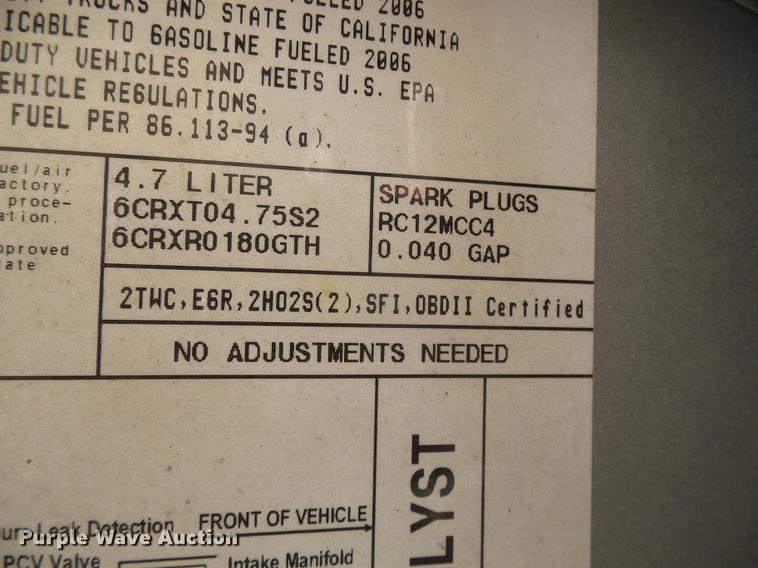 image for item DF2897 2006 Dodge Dakota Quad Cab pickup truck