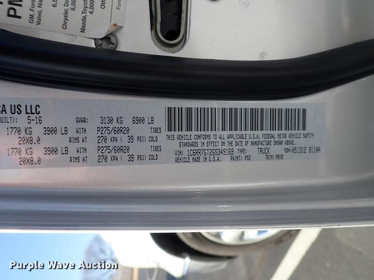 image for item DG2924 2016 Dodge Ram 1500 Quad Cab pickup truck