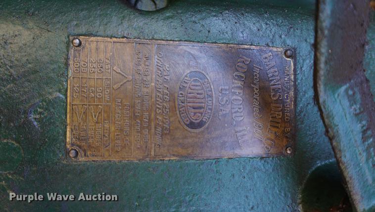 image for item DI9299 Barnes Drill Co. drill press