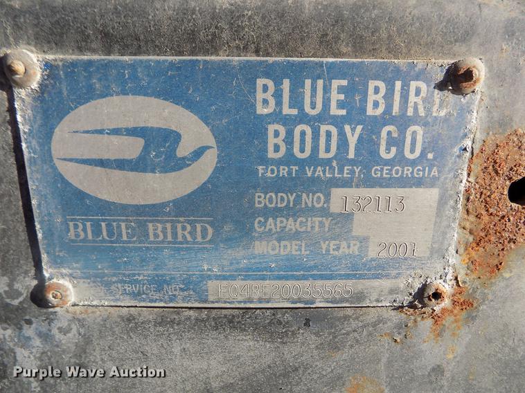 image for item DY9198 2001 Blue Bird LTC-40 coach bus