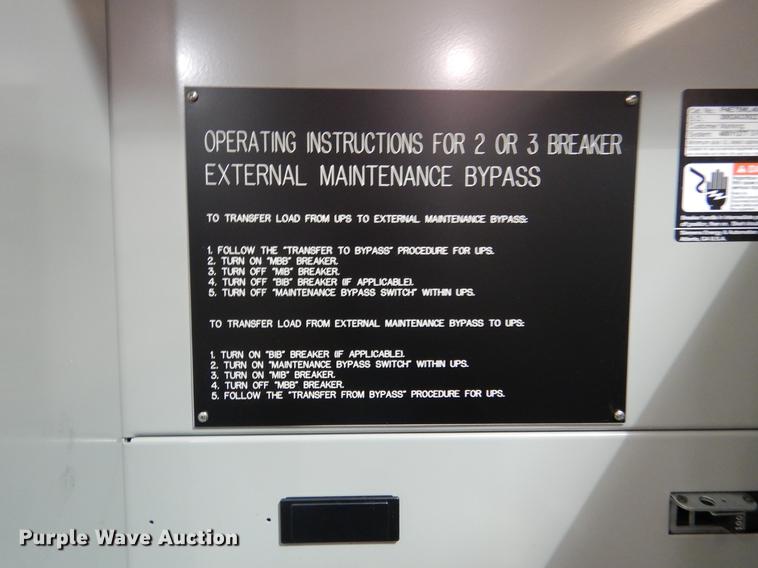 image for item DY9772 Siemens UPS maintenance bypass panel