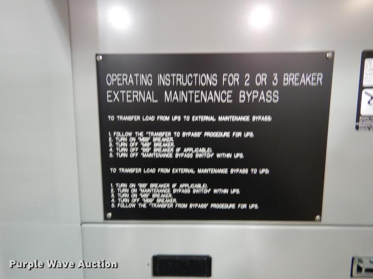 image for item DY9773 Siemens UPS maintenance bypass panel
