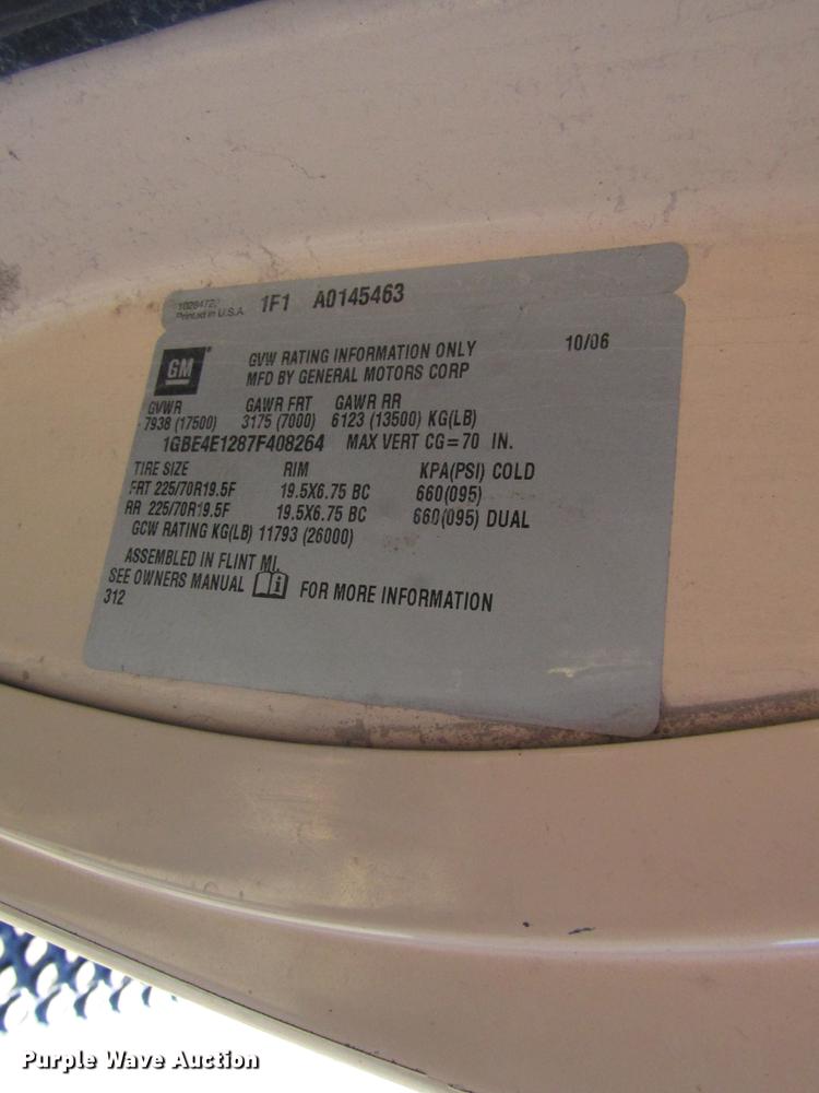 image for item EU9561 2007 Chevrolet C4500 Kodiak utility truck