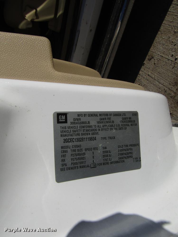 image for item EU9562 2008 Chevrolet Silverado 1500 Crew Cab pickup truck