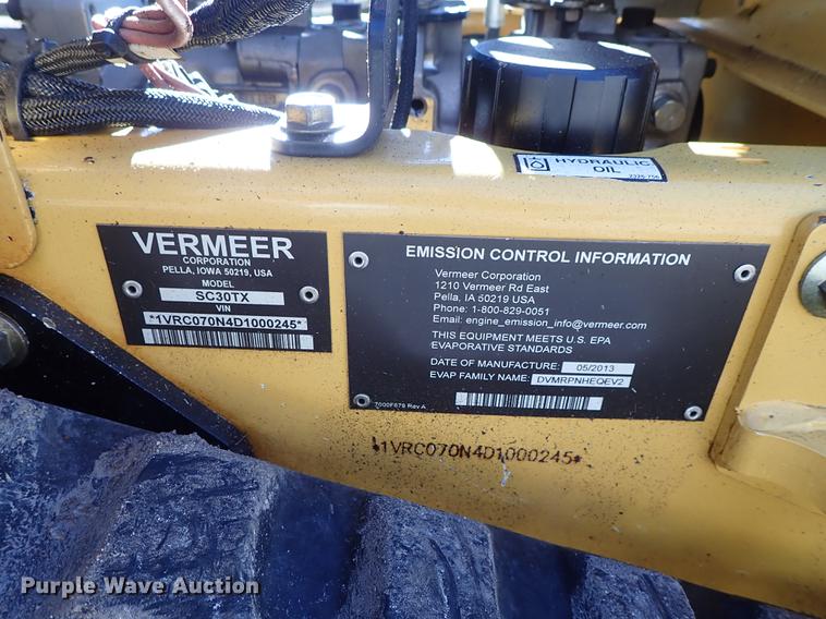 image for item FH9504 2014 Vermeer SC30TX stump grinder