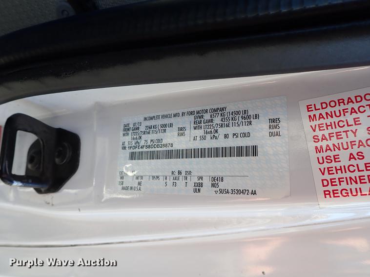 image for item FH9506 2014 Ford Econoline E450 Eldorado Aerotech 220 shuttle bus