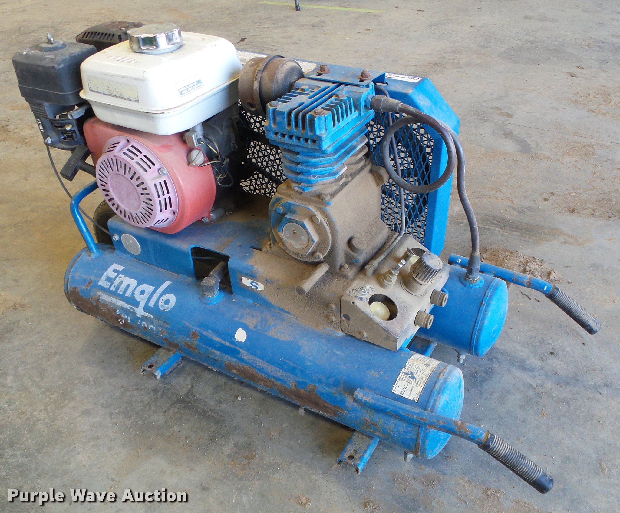 Emglo MK5HGA8R air compressor in Minneola, KS Item EQ9032 sold