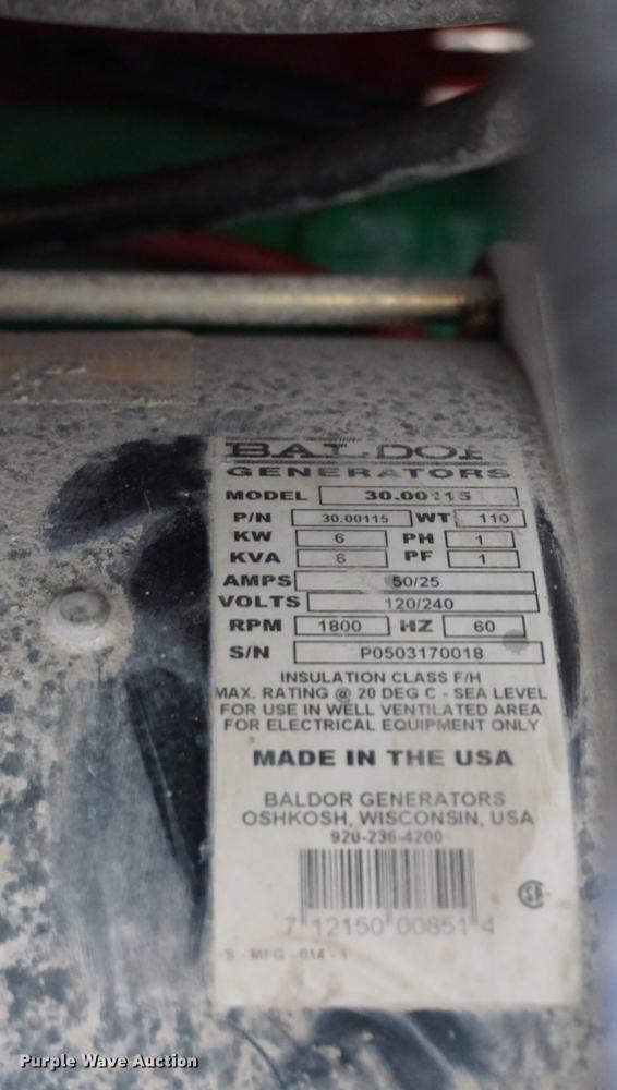 image for item DE3369 Baldor Powerlite light plant