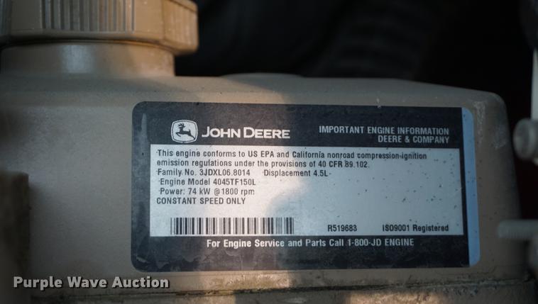 image for item DE3374 2005 Baldor TS80 generator